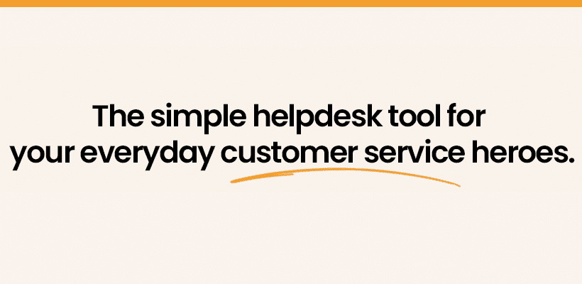 Herodesk-Grafik zur Einführung eines einfachen Helpdesks für Kundenservice-Teams.