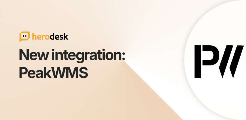 Herodesks annoncering af integrationen med PeakWMS.