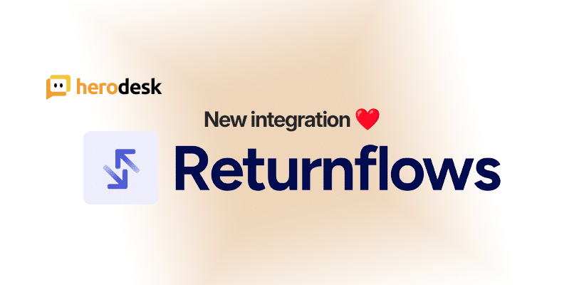 Herodesks annoncering af integrationen med Returnflows.