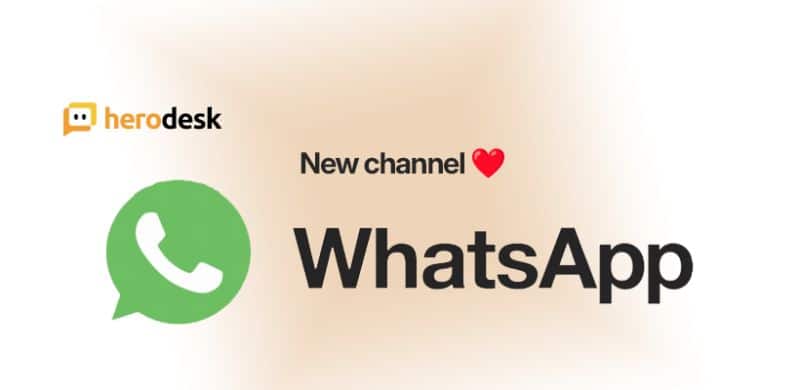 Herodesks annoncering af WhatsApp som kanal med WhatsApp-logoet.